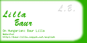 lilla baur business card